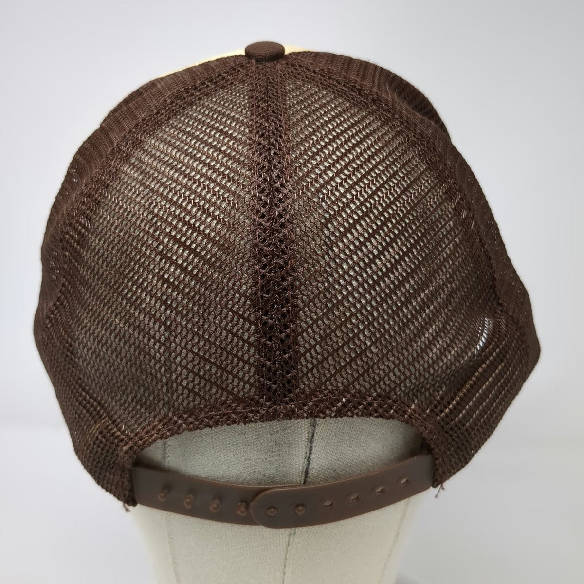 Custom Topper Trucker Hat Brown One Size Mesh Snapback Truck Graphic Foam Front