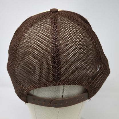 Custom Topper Trucker Hat Brown One Size Mesh Snapback Truck Graphic Foam Front