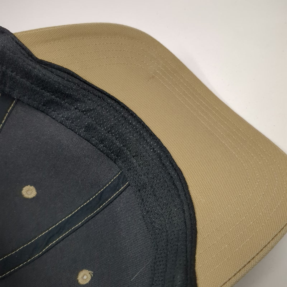 Carhartt Trucker Hat Beige OS Kniferiver American Flag Mesh Embroidery Snapback