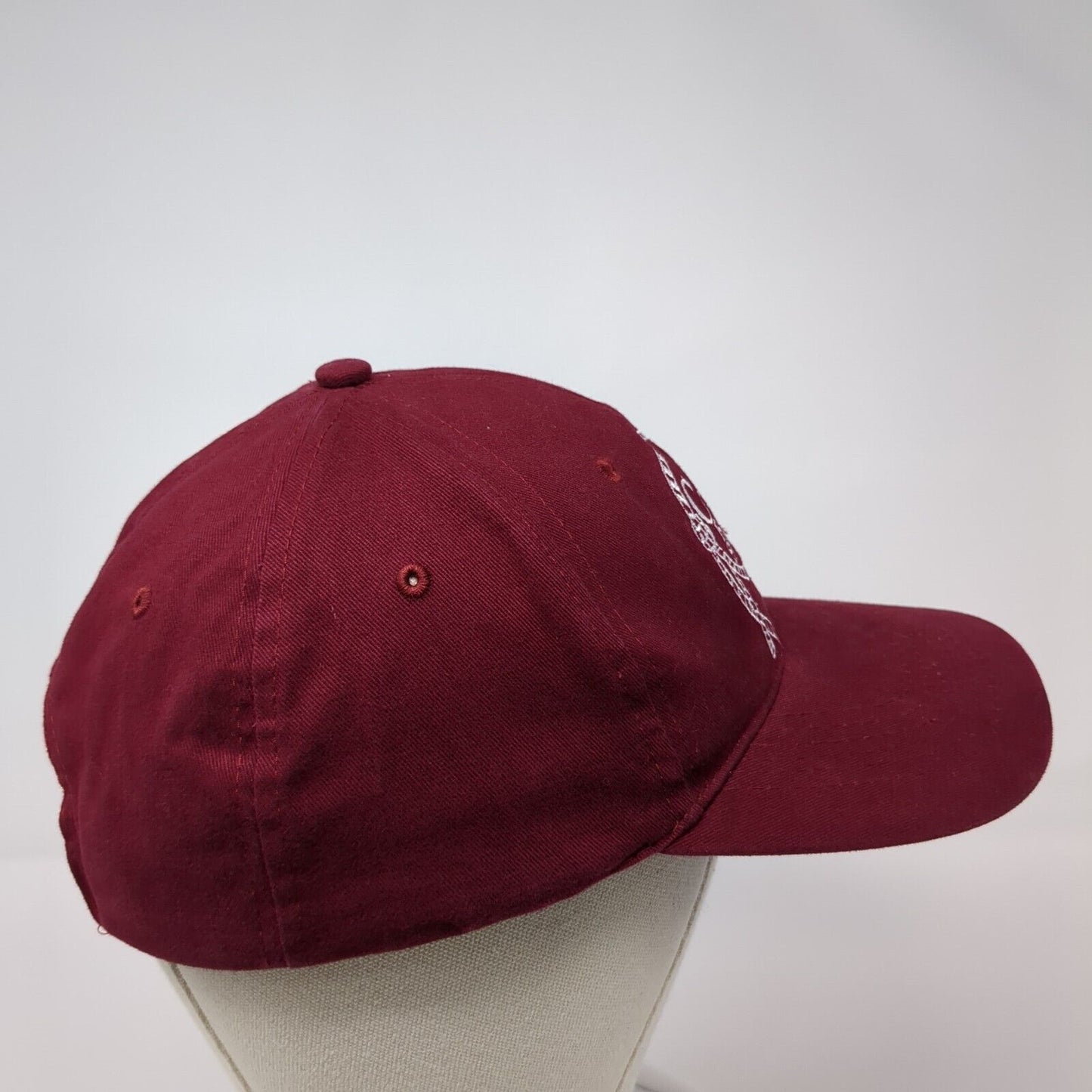 C-A-L Ranch Stores Strapback Hat Red One Size Adjustable Embroidered