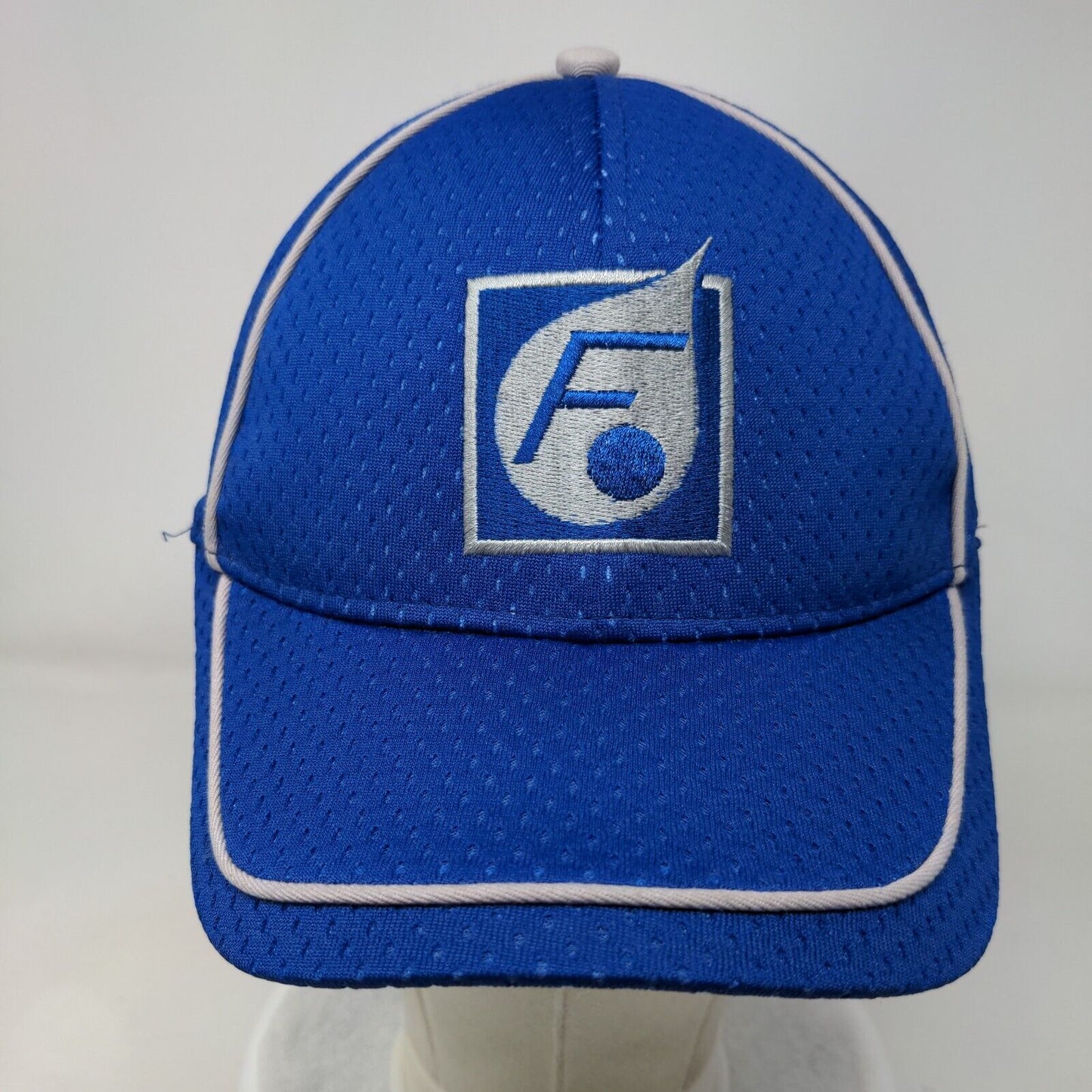 F Logo Strapback Hat Blue One Size Adjustable Embroidered Incentives by Design