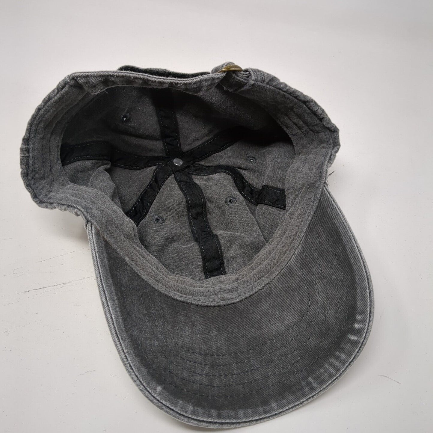 Unbranded Slideback Hat Gray One Size Adjustable Blank Solid 6 Panel