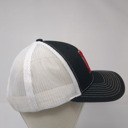 E Snapback Trucker Hat Black OS Adjustable Embroidered Mesh Back Richardson