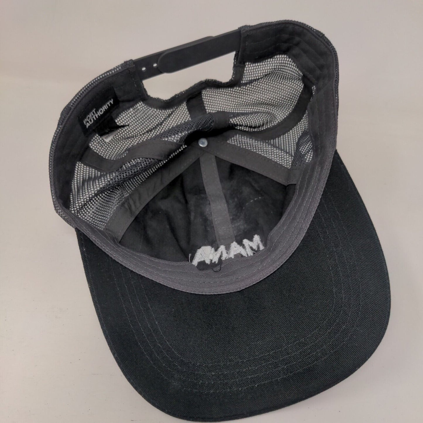 Mana Snapback Trucker Hat Black One Size Embroidered Port Authority