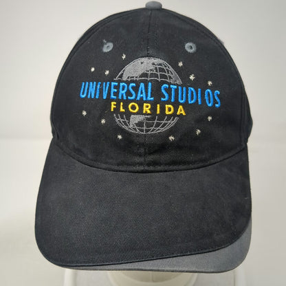 Universal Studios Florida Globe Logo Black Baseball Cap One Size Strapback Hat