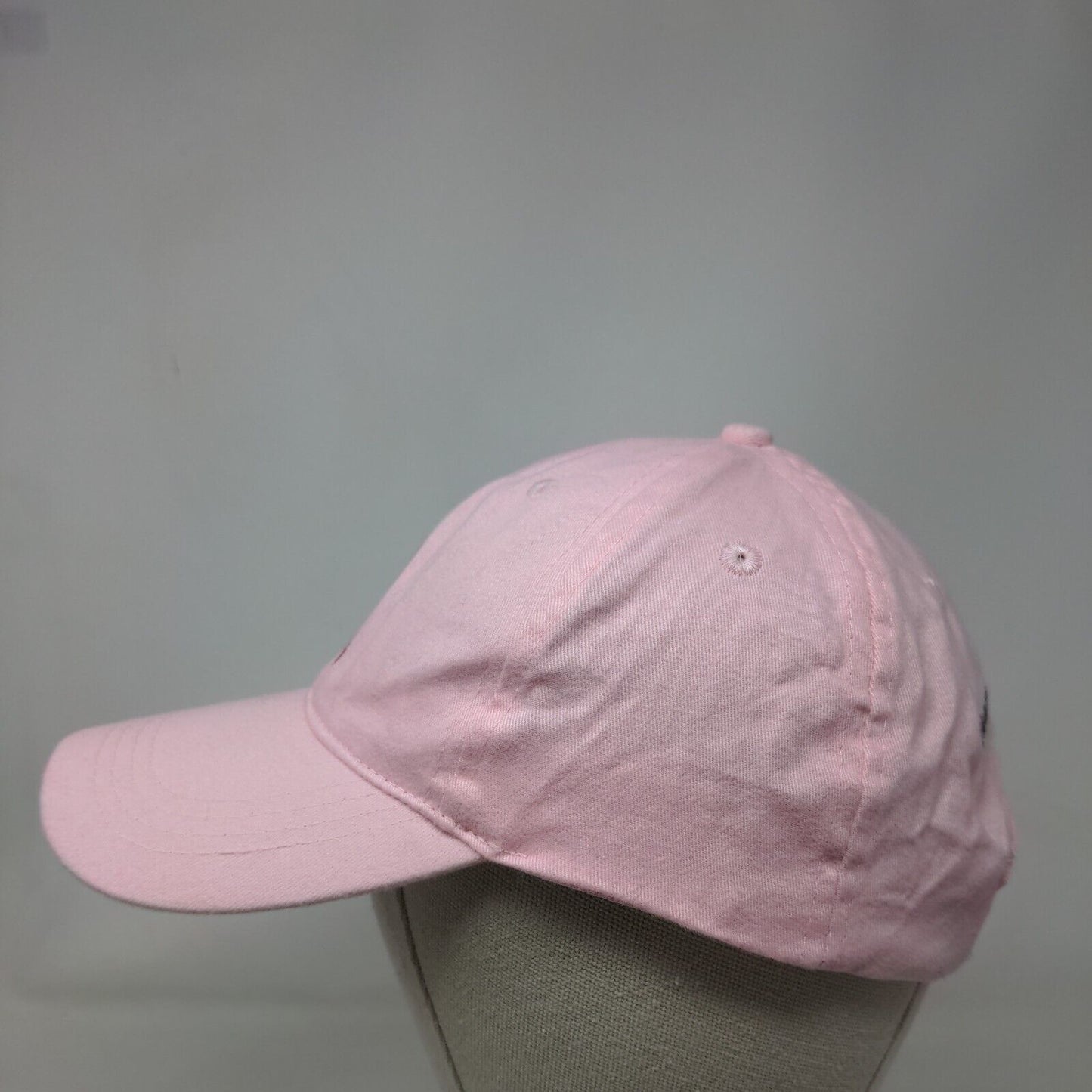 Breast Cancer Awareness Strapback Hat Pink OS Adjustable Embroidered Apollo USA