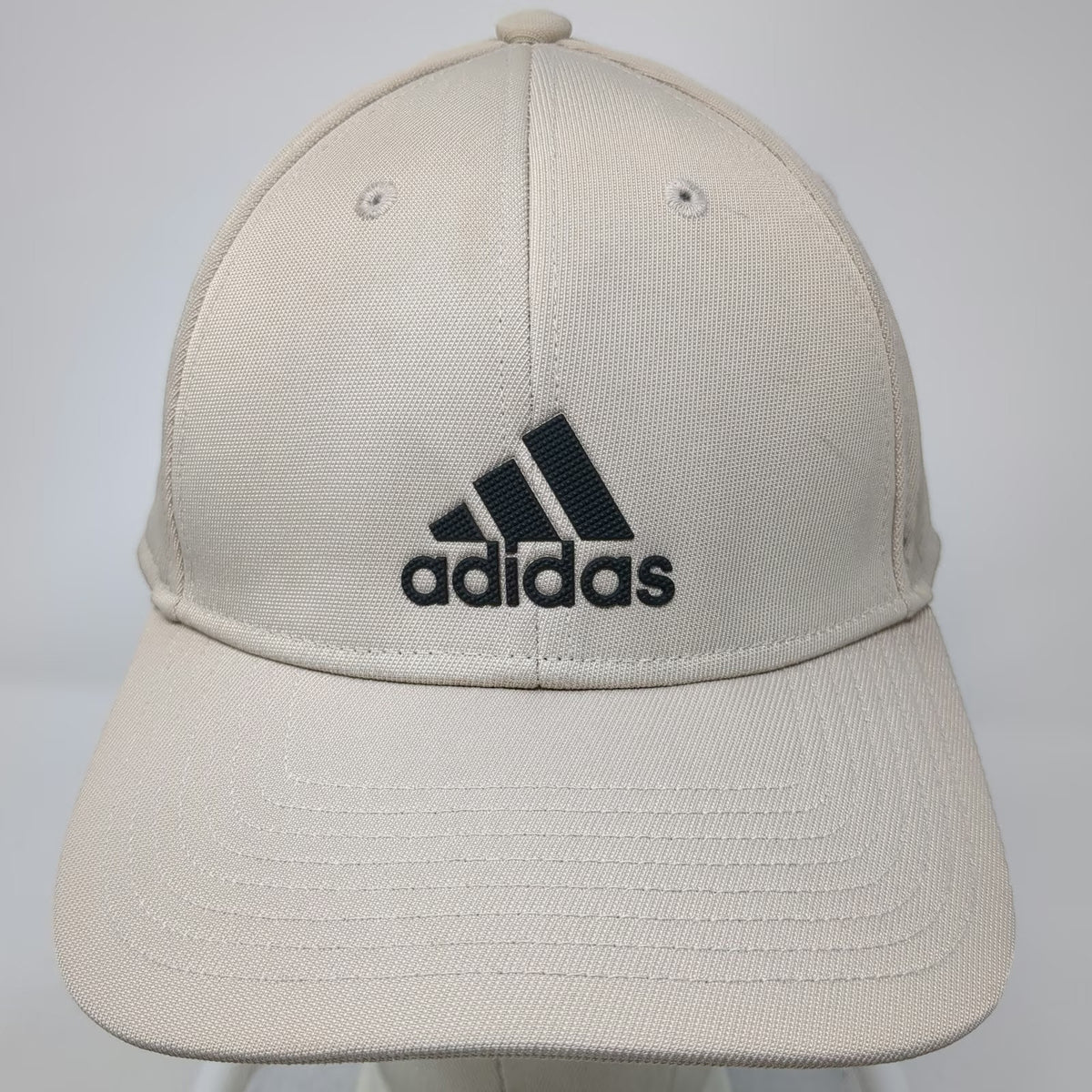 adidas Baseball Cap Beige Black One Size AEROREADY Recycled Strapback Logo Hat