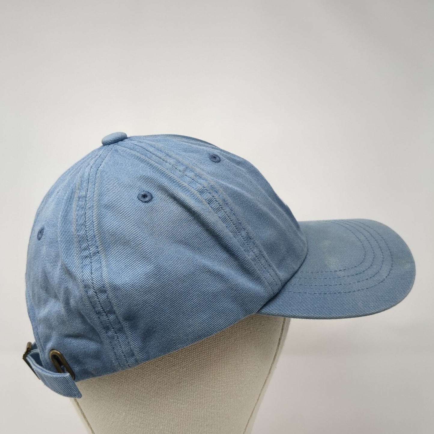 HUF Slideback Hat Blue One Size Adjustable Embroidered Vented Holes 6 Panel