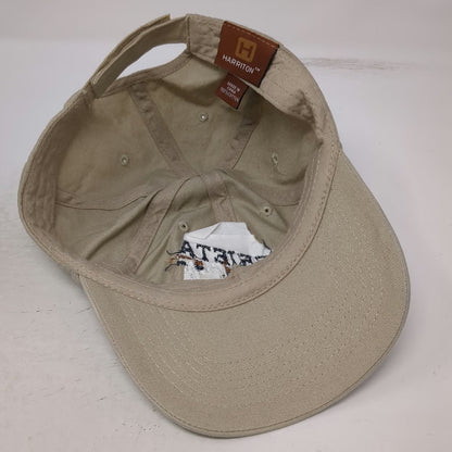 Harriton Baseball Cap Hat Beige One Size Murrieta California Strapback Cotton