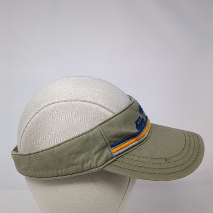 Gymboree Strapback Sun Visor Hat Tan One Size Embroidered Palm Tree Beach