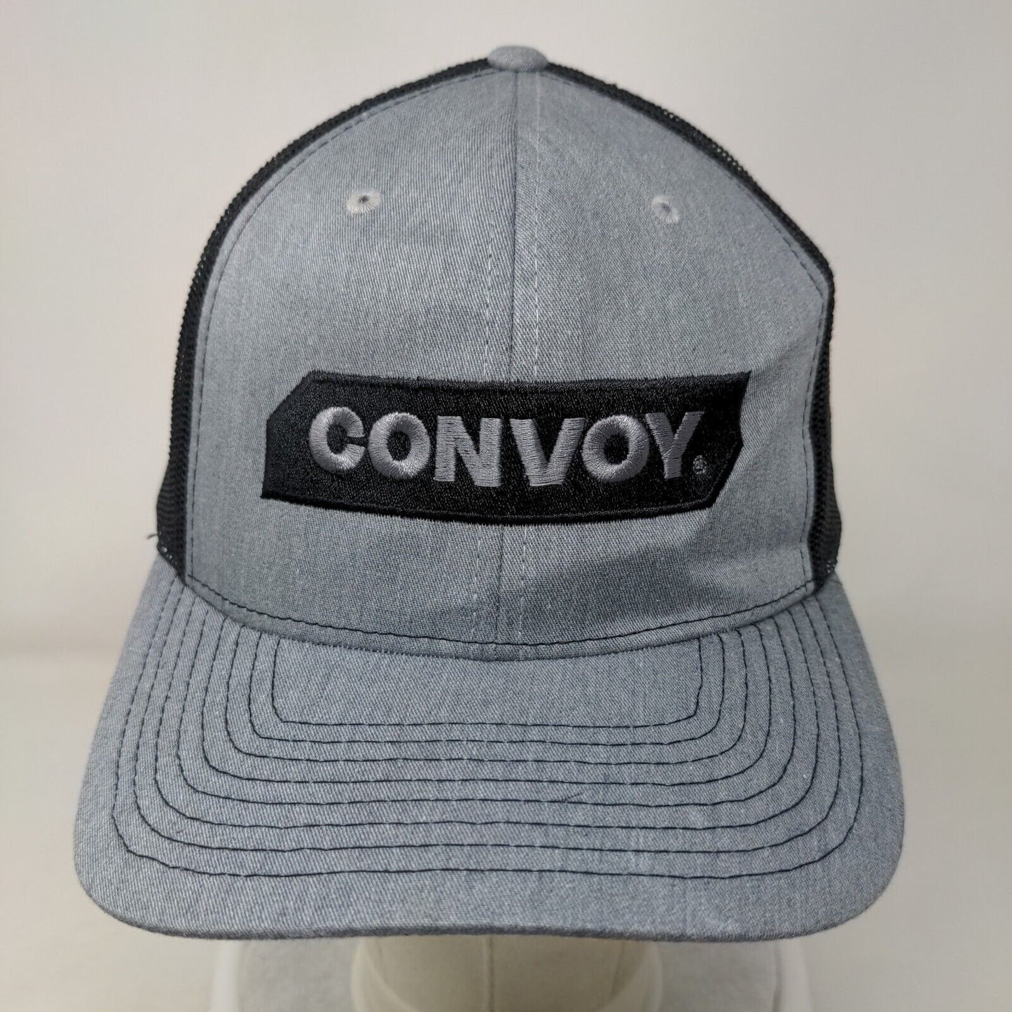 Convoy Snapback Mesh Back Trucker Hat Gray One Size Colorblock Richardson