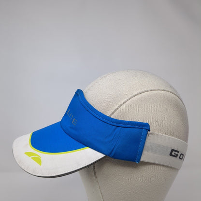 Go Lite Fitted Sun Visor Hat Blue One Size Colorblock Stretch Headsweats