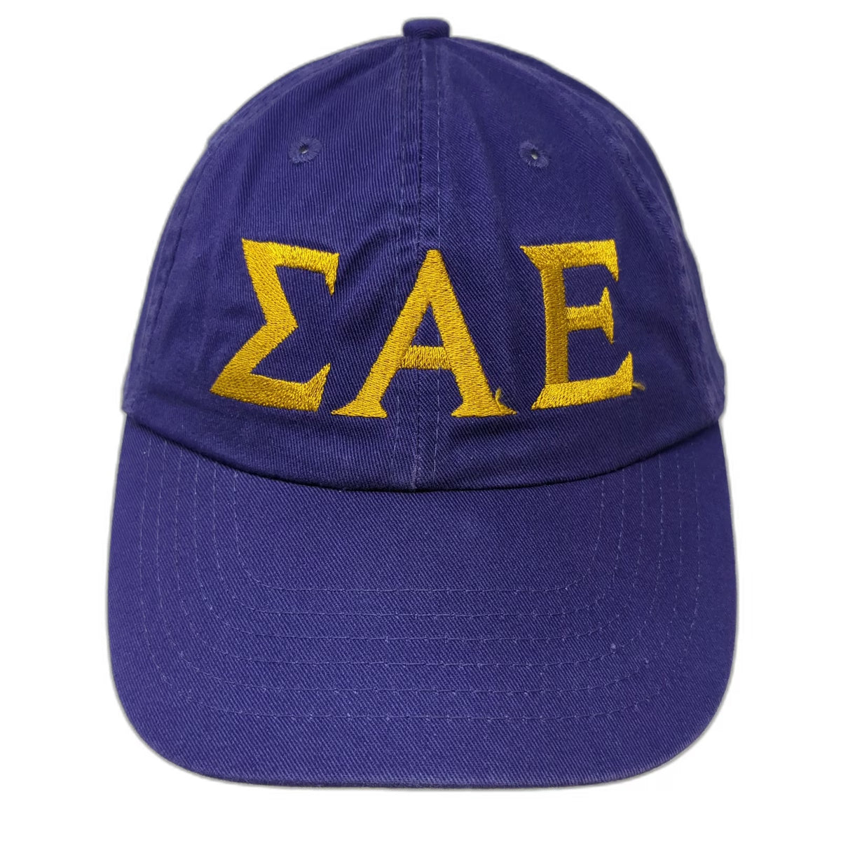 Purple Yellow Baseball Cap One Size Slideback SAE Sigma Alpha Epsilon Hat Cotton