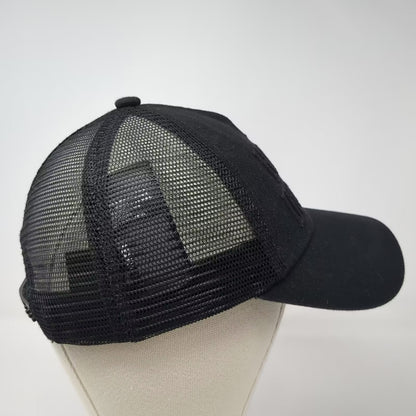 Harley-Davidson Black Trucker Hat One Size Snapback Tonal Embroidered Adjustable