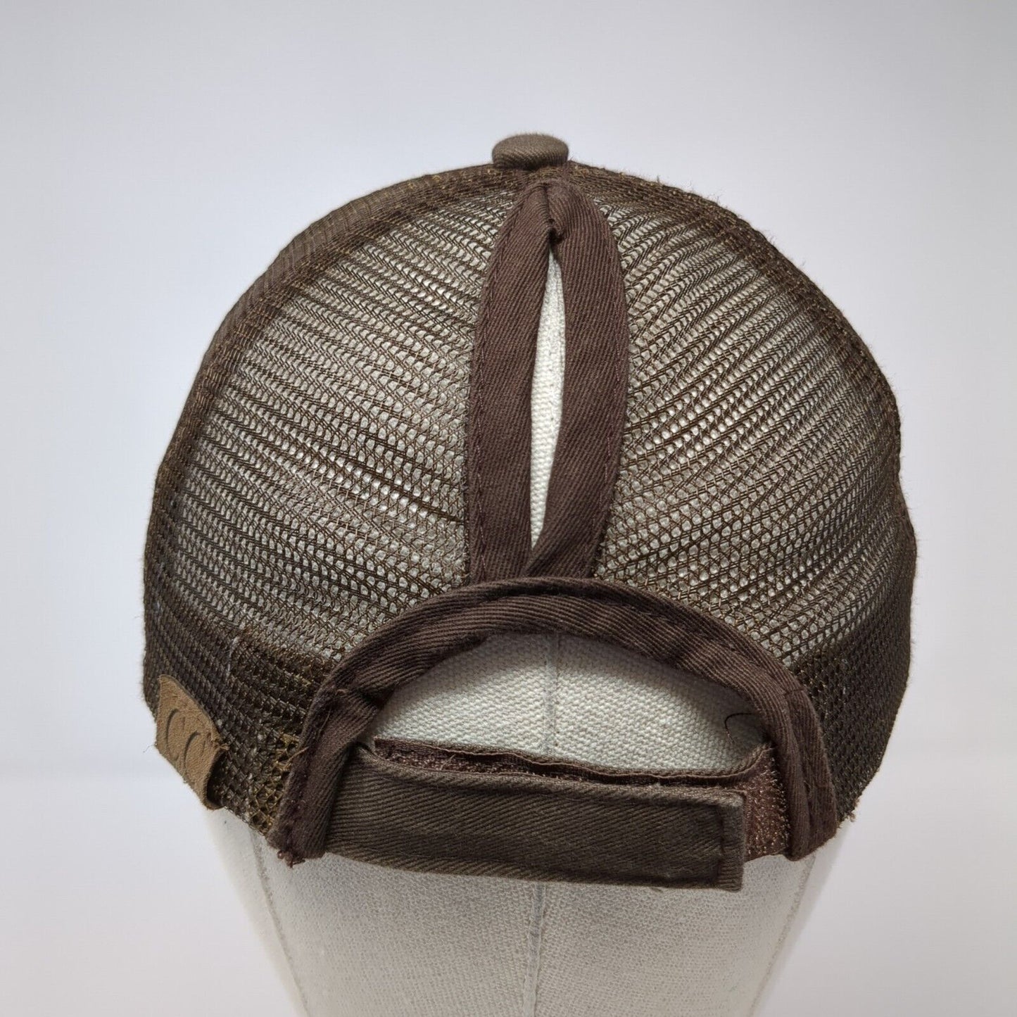 C.C Exclusives Trucker Hat Ponytail Brown One Size Cowboy Praying