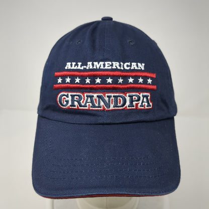 All-American Grandpa Slideback Hat Blue OS Adjustable Embroidered Patriotic