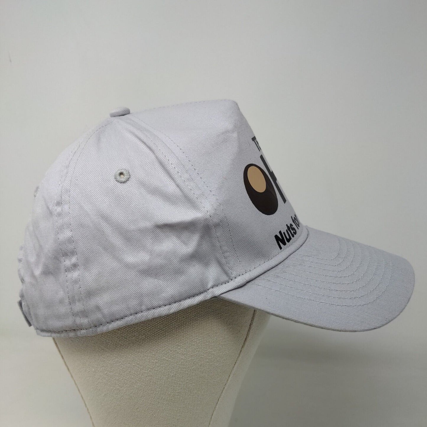 Ultra Club Men's Strapback Hat Gray Graphic Logo Team Ohio Pink Door Logo Cotton