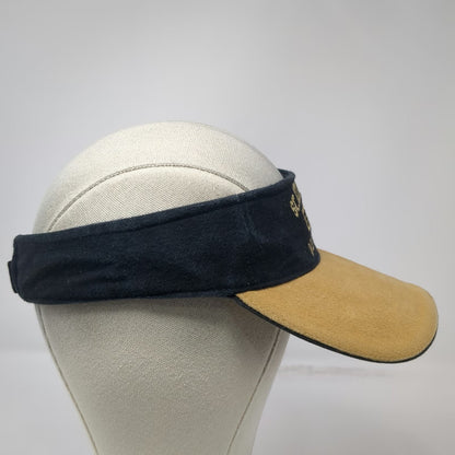 Rima Visor Hat Black Brown One Size West Indies St. Kitts Nevis Est 1624 Palm