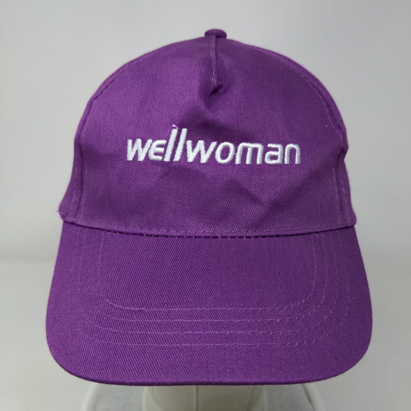 Well Woman Strapback Hat Purple OSFA Embroidered Adjustable Vent Holes