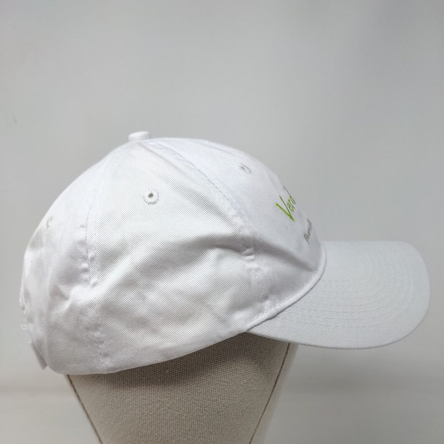 Verde Steam Powerfully Natural Strapback Hat White One Size Embroidered