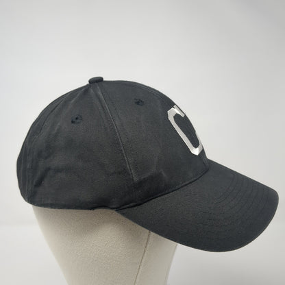 Letter C Strapback Hat Black One Size Adjustable Embroidered Solid TCK