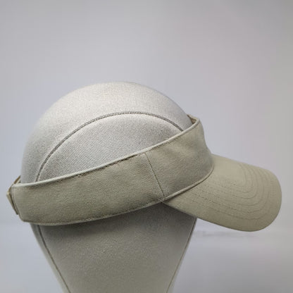 GTM Sportswear Visor Beige One Size Lions Logo Embroidered Strapback Cotton Hat