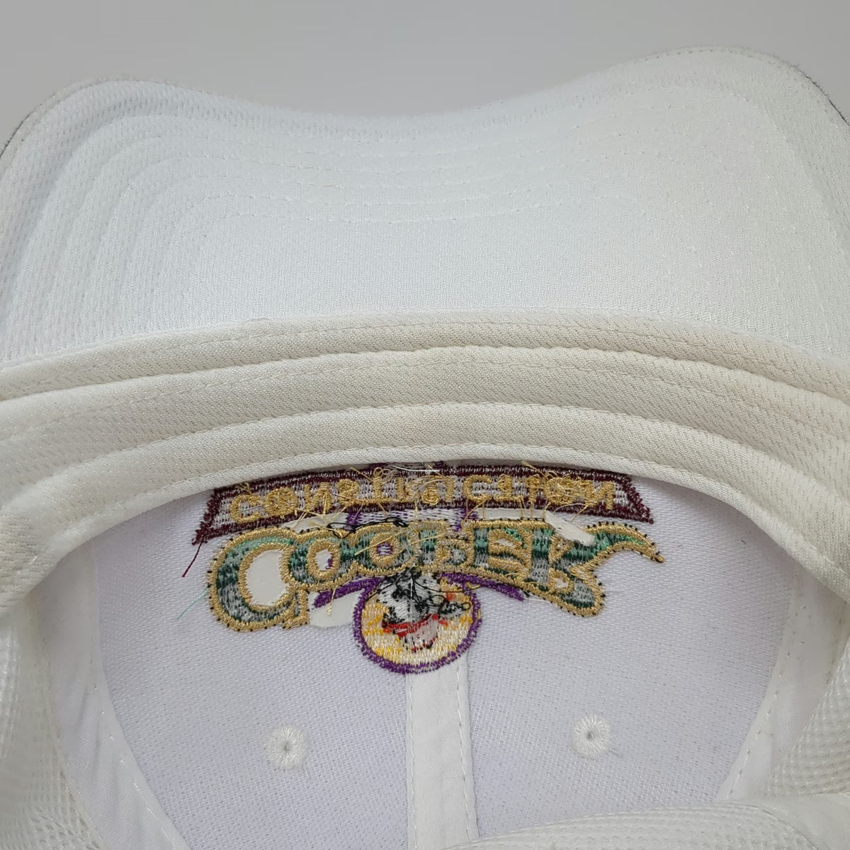 OTTO White Baseball Cap One Size Cooper Construction Cow Logo Strapback Hat