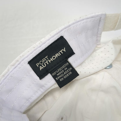 Port Authority Vikings White Baseball Cap One Size Strapback Polyester Mesh Hat