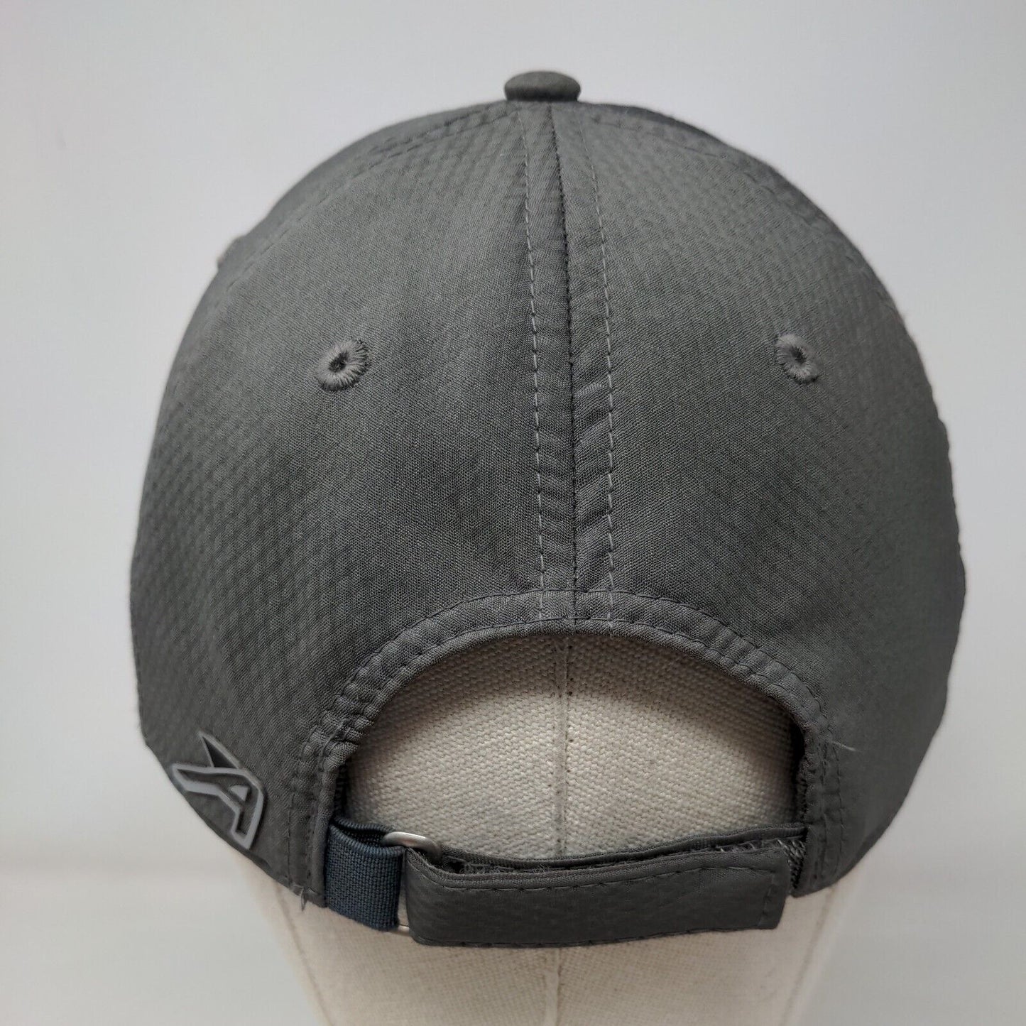 MCI Strapback Hat Gray One Size Mid Fit Adjustable Embroidered Ahead Performance