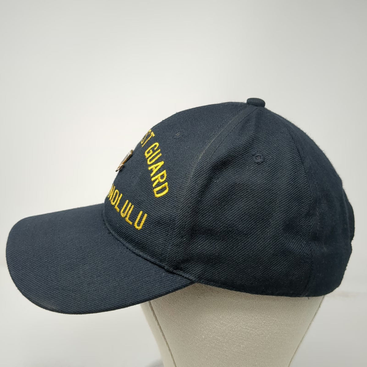 Blue Baseball Cap U.S. Coast Guard PSSU Honolulu Military Pin Hat Vintage
