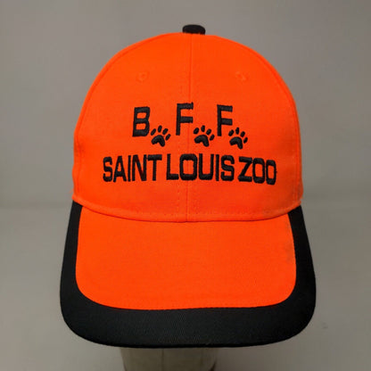 Saint Louis Zoo Men's Strapback Hat Orange Black Adjustable Embroidered Logo