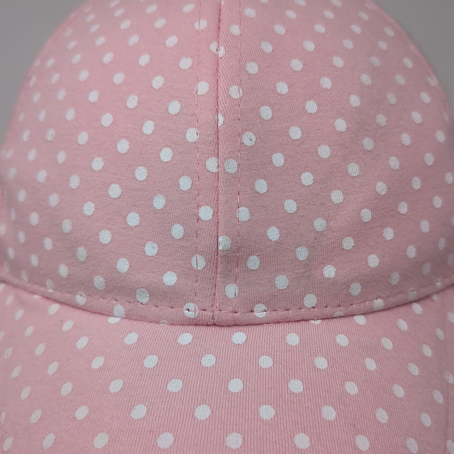 Unbranded Strapback Baseball Cap Pink One Size Adjustable Polka Dot Blank