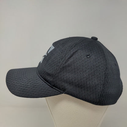 Port Authority Men's Strapback Mesh Hat Black OSFA Embroidered Logo Polyester