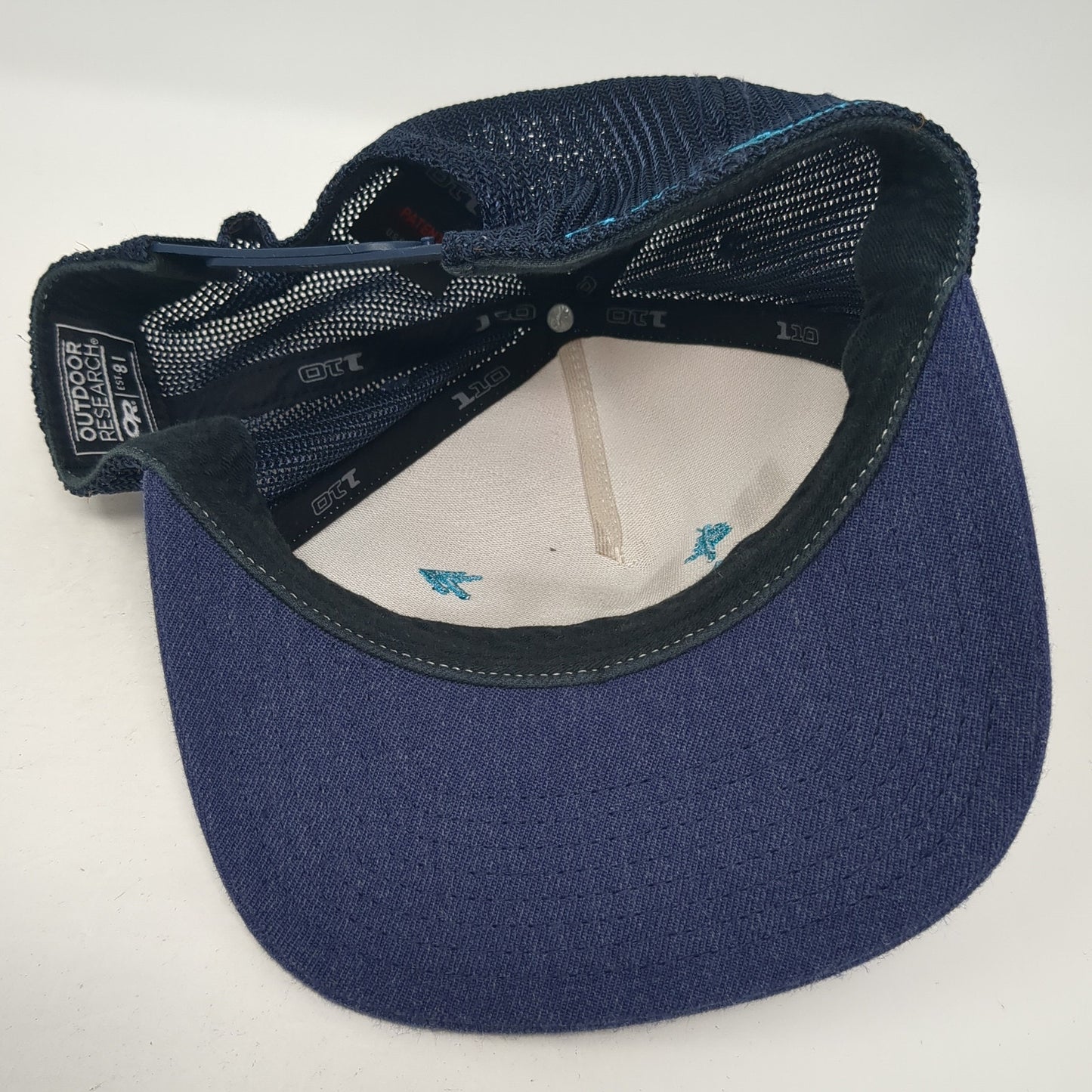 Happy Camper Trucker Hat Blue One Size Adjustable Mesh Back Outdoor Research