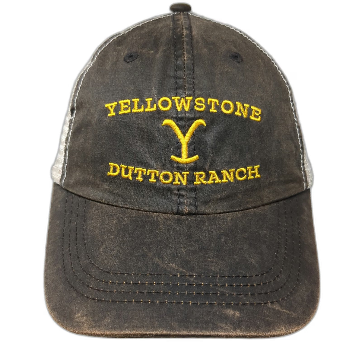 Paramount Headwear Yellowstone Dutton Ranch Baseball Cap Brown OSFM Mesh Back