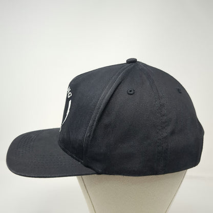Flying Coffin 5 Panel Black One Size Snapback Embroidered Skull Graphic Hat
