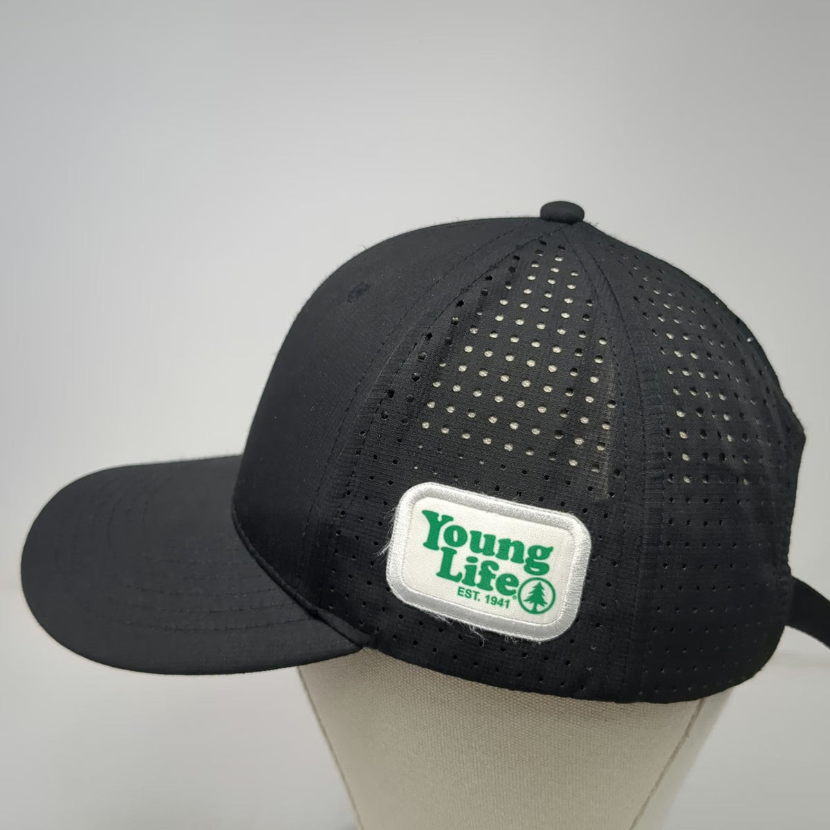 BigAccessories Baseball Cap Black One Size Young Life Perforated Slideback Hat