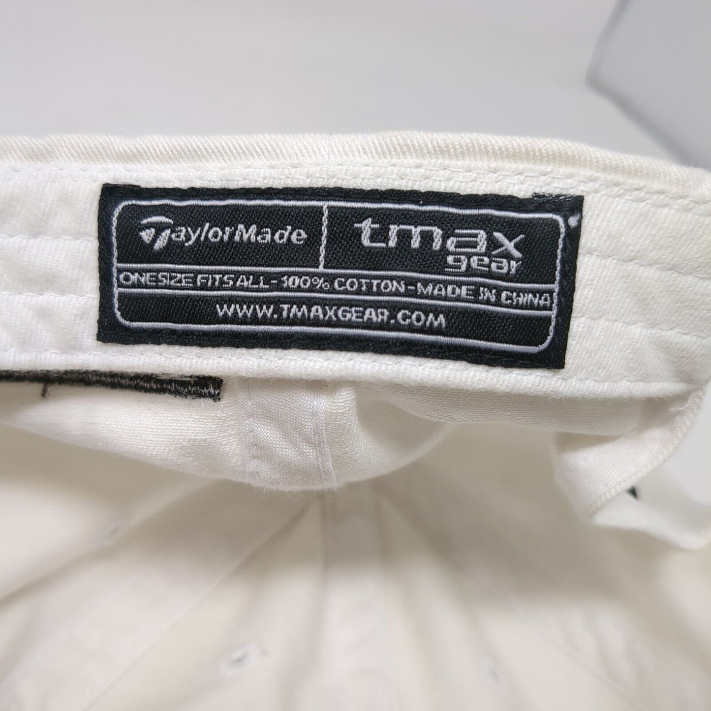 TaylorMade R7 Slideback Hat White One Size Adjustable Embroidered