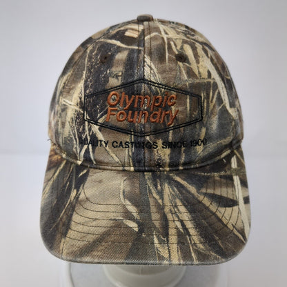 Olympic Foundry Snapback Hat Camouflage One Size Adjustable Embroidered 6 Panel