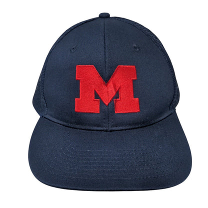 Ole Miss Rebels Snapback Trucker Hat Blue OSFA Adjustable Mesh Port Authority