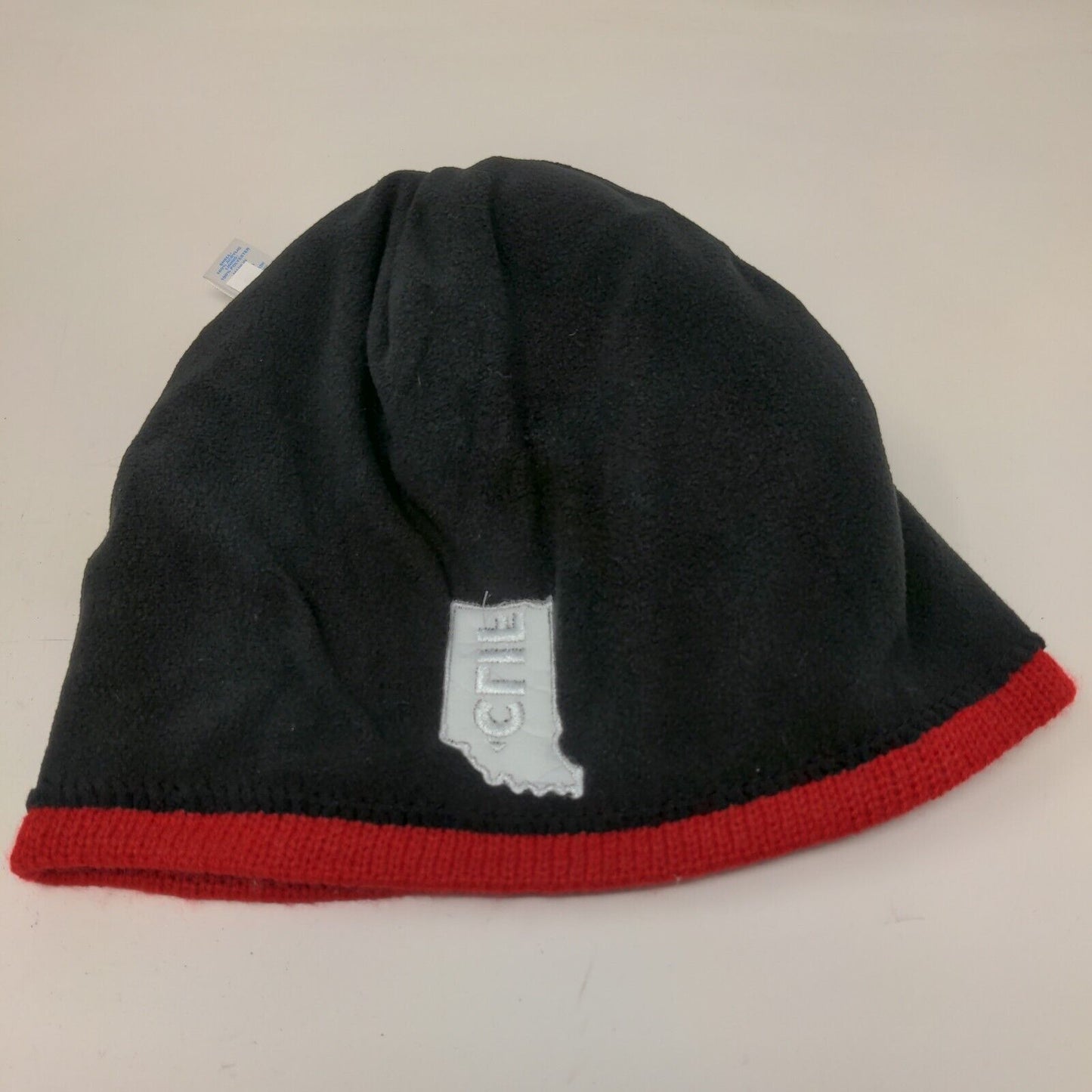 CLIF Bar Men's Knit Beanie Hat Red Embroidered Logo 100% Acrylic