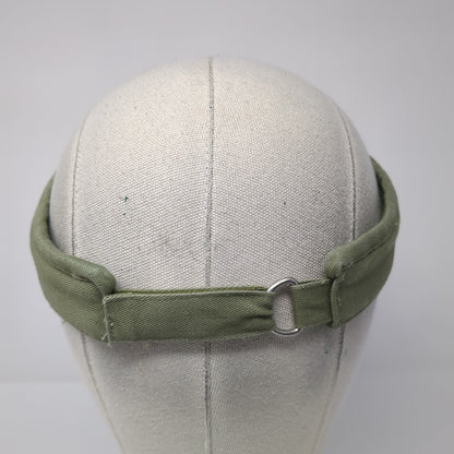 Unbranded Strapback Visor Hat Solid Green One Size Outdoor Adjustable Blank