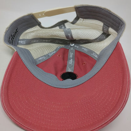 Titleist Trucker Hat Pink One Size Mesh Back Snapback Front Patch Logo Golf Hat