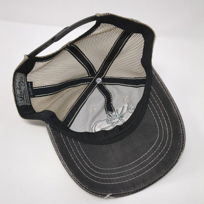 RMEF Women's Snapback Trucker Hat Gray OS Adjustable Ladies Fit Outdoor Cap