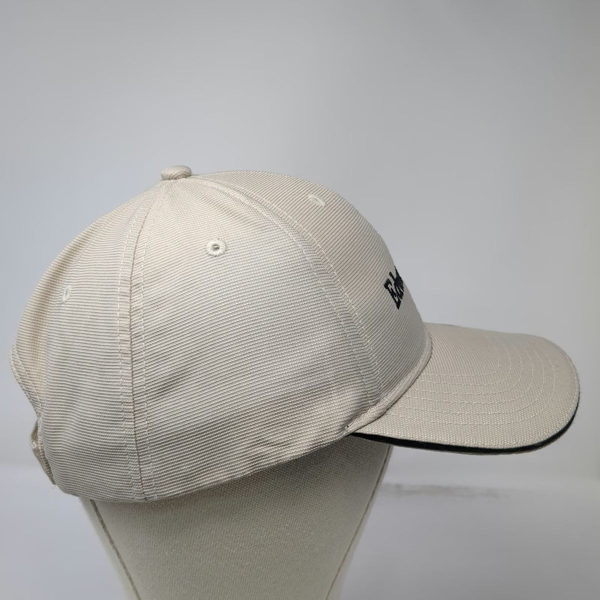 Quake City Caps Edward Jones Beige Baseball Cap OSFM Performance Strapback Hat