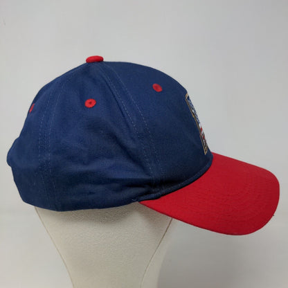 Melonwear Men's Snapback Hat Blue Red Embroidered Logo B Baseball