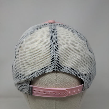 Qatar MH Queue Snapback Mesh Back Trucker Hat Pink One Size Camouflage