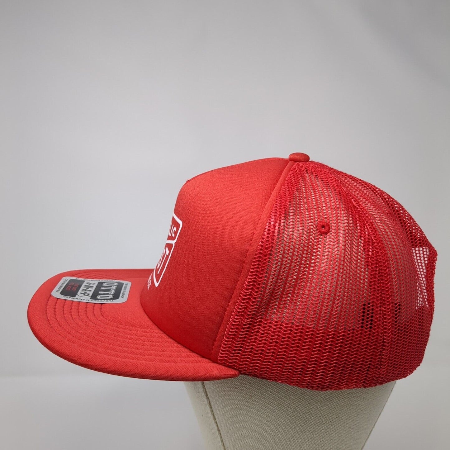 Public Coast Brewing Co. Snapback Trucker Hat Red One Size Mesh Back Otto