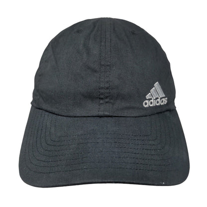 Adidas Climalite Strapback Hat Black One Size Embroidered 3 Stripes