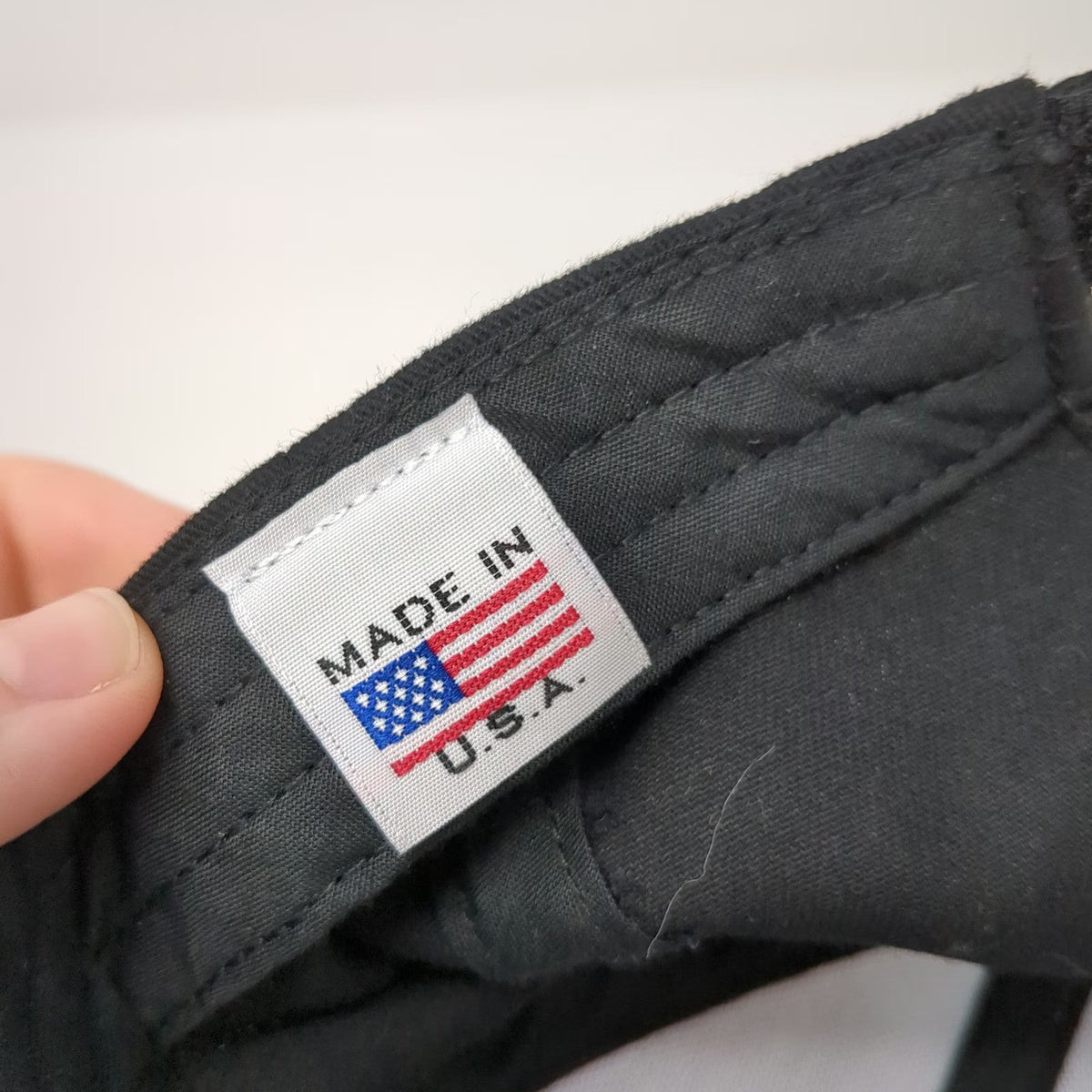 Black One Size Baseball Cap US Army Embroidered Star Made in USA Military Hat